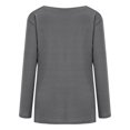 thumbnail image 4 of Drape Neck Tops for Women, Yigetop Ladies' Fashionable Casual Loose Solid Color Pile Collar Pullover Long Sleeved T Shirt Top Womens Cowl Neck Tops Grey 3XL, 4 of 9