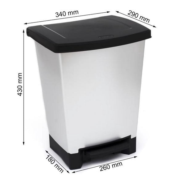 bote para basura de pedal duo 25l
