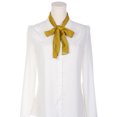 thumbnail image 2 of INSPIRE CHIC Women Pleated Long Scarves, Solid Gradient Contrast Color Ribbon Hair Band Neck Scarves Bronze Gold 49.2"x4.3"(LxW), 2 of 5