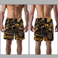 thumbnail image 3 of luoweisi Men's Beach Shorts Quick Dry Swim Trunks with Mesh Lining Motorcycle S, 3 of 5