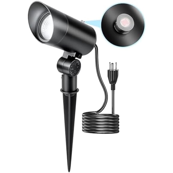 30W Spot Lights Outdoor Dusk to Dawn 120V Plug in Flag Pole Light 3000LM 5000K LED Waterproof Landscape Spotlight for Yard Garden Tree Statue, 5.9 FT Cord with Plug$$Tools & Hardware Other