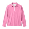 thumbnail image 5 of Falkdiz Long Sleeve Shirts for Girls Comfy 1/4 Zipper Pullover Back to School Winter Solid Color Casual Girls Tops Stylish , Pink , Size: 7-8Years, 5 of 9