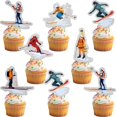 thumbnail image 1 of Cupcake Toppers Vorceary Ski con purpurina, 24 unidades, 1 of 1