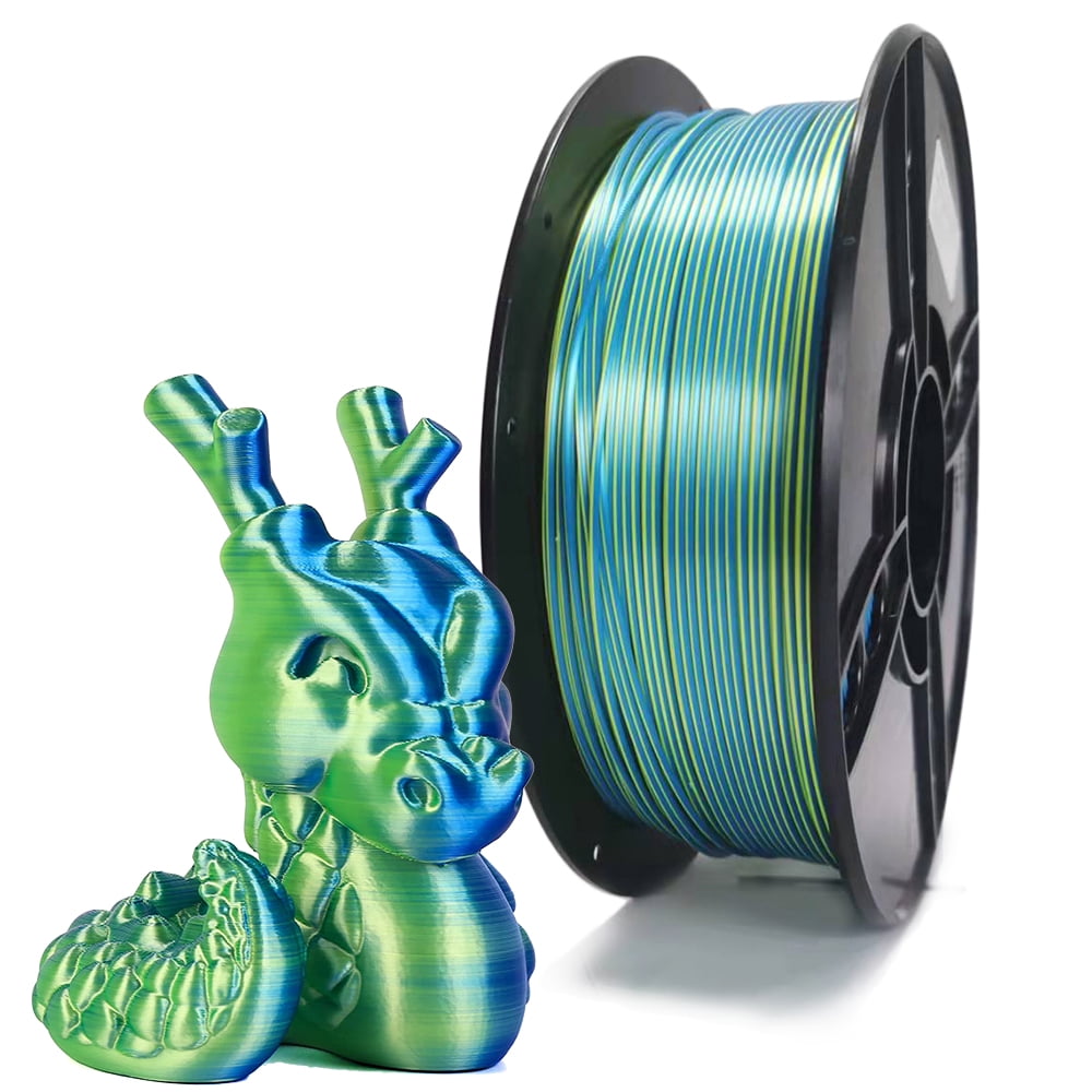 YOUGO 3D Printer Filament Dual Color PLA 200g Silk PLA 1.75mm Multicolor 3D Printing Material