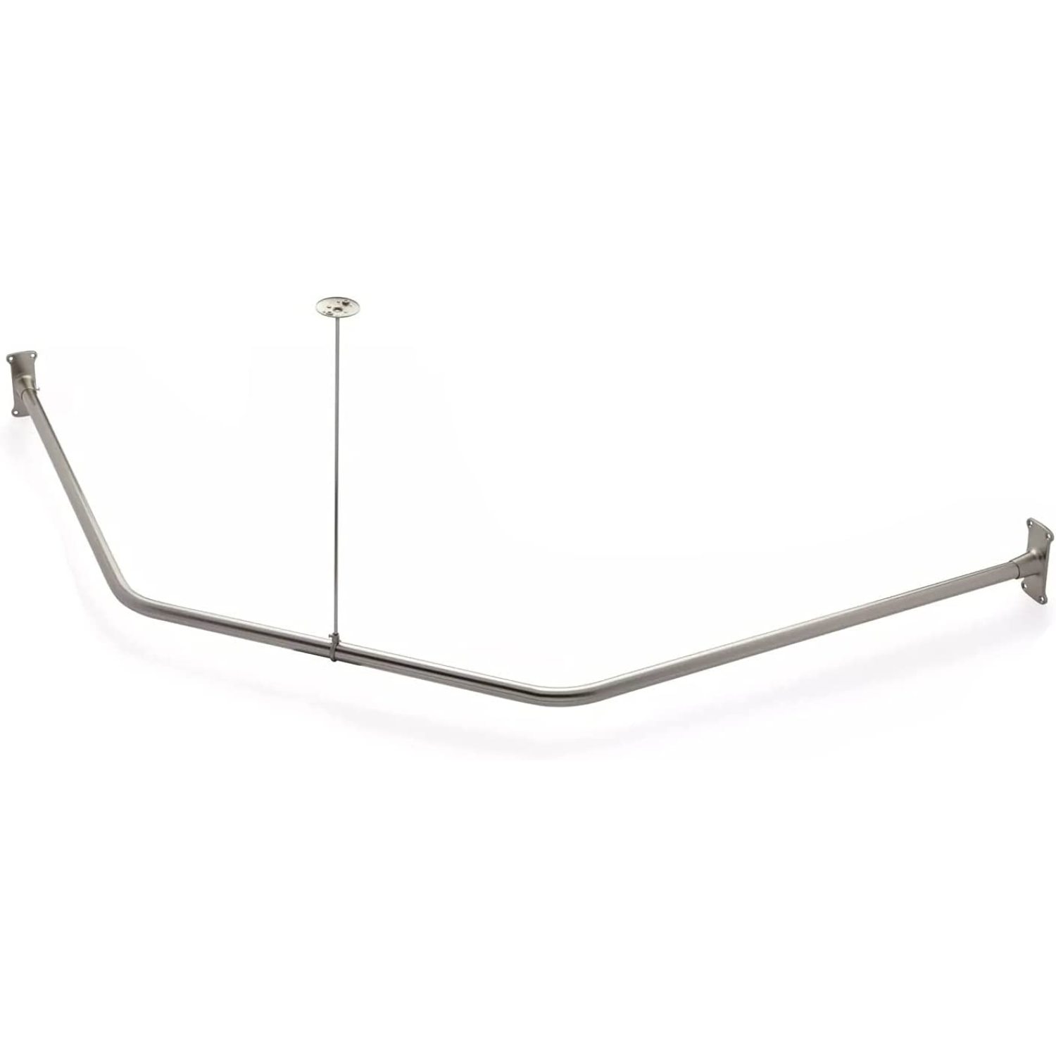 Naiture NeoAngle Shower Curtain Rod Stainless Steel with Ceiling