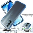 thumbnail image 6 of Mantto FOR OnePlus Nord N200 5G Case, 360 Full Body Cover Clear Bumper Protection Case - Shock Proof edges Hybrid Silicone Rubber TPU Bumper Gradient Phone Case for OnePlus Nord N200 5G - Blue, 6 of 7