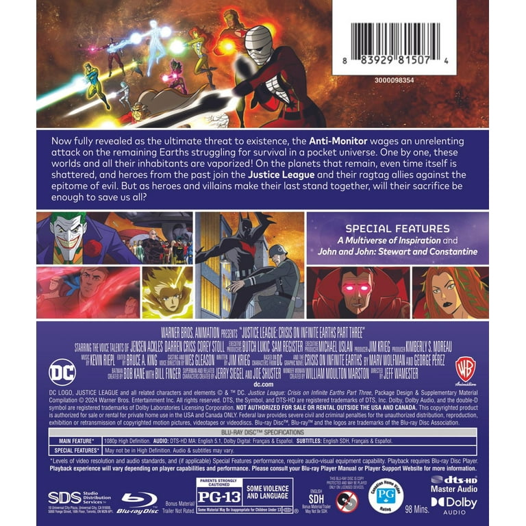 Justice League: Crisis on Infinite Earths Part Three (Blu-ray