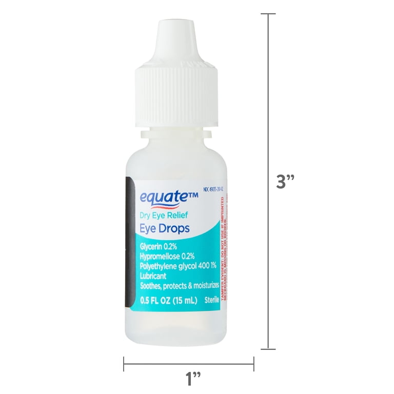 Equate Dry Eye Relief, 0.5 fl oz, 2 Count HSA/FSA Eligible - Walmart.com