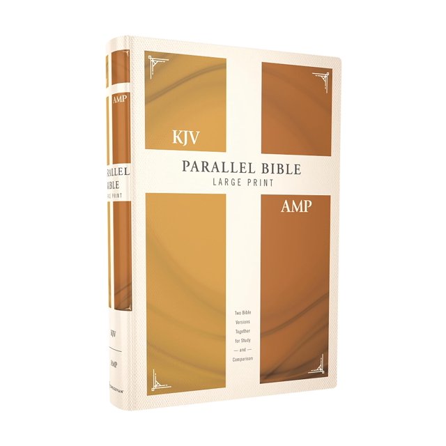 Biblia Paralela KJV Amplified Zondervan Tapa Dura Letra Grande Palabras de Cristo en Rojo