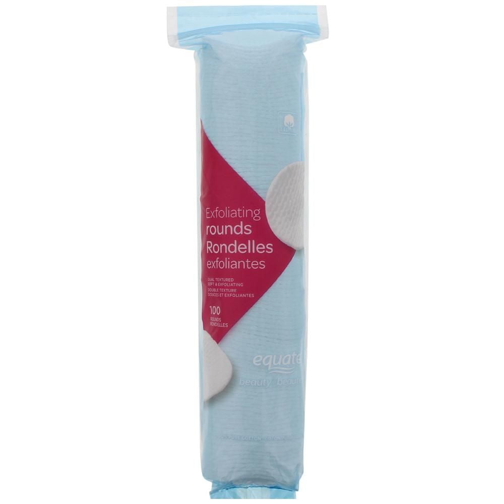 Equate Beauty Exfoliating Rounds, 100ct