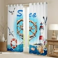 thumbnail image 2 of Erosebridal Lighthouse Anchor Curtains for Living Room,Marine Nautical Blackout Curtains Set of 2 (38x45),Ocean Theme Curtains and Drapes (38x45),Teens Bedroom Decor, 2 of 6