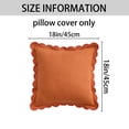 thumbnail image 5 of REGALWOVEN Cotton Throw Pillow Covers Cushion Cases, Scalloped Wavy Edge Designs, Match for Home Decor, Pack of 1 Orange 18" x 18", 5 of 5
