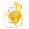 thumbnail image 5 of HCNTES Fascinators Headband with Feather, Women's Tea Party Hat for Kentucky Derby, Cocktail, Wedding, Fancy Dress Party Yellow, 5 of 5