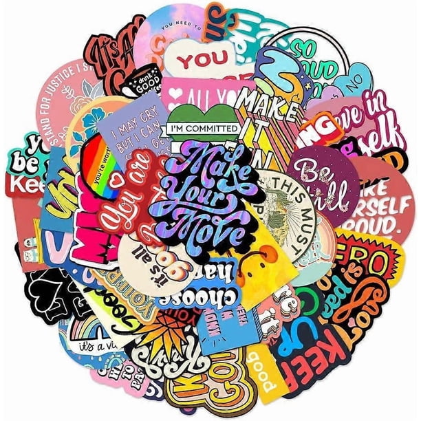 Inspirational Stickers 50 Vinyl Stickers Merchandise Laptop Stickers for Laptops, Computers, Skateboards, Suitcases