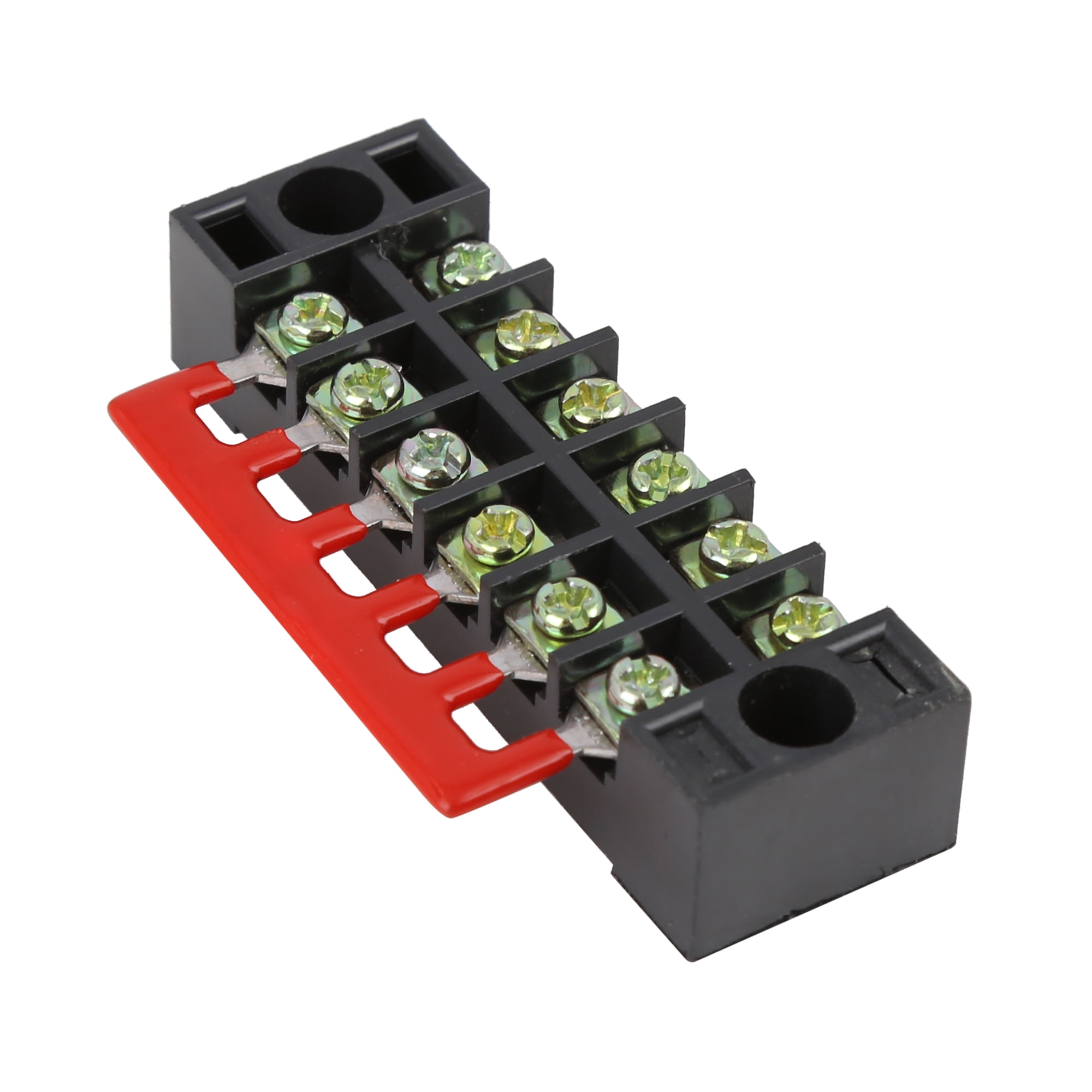 Unique Bargains 6 Positions Dual Row Screw Terminal Strip 600V 15A Terminal Barrier