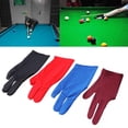 thumbnail image 1 of Spandex Snooker Billiard Cue Glove Pool Left Hand Open Three Finger Accessory 4 Colors(black), 1 of 8