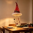 thumbnail image 6 of Santa Hat Hanging Christmas Decorations & Warm Glow, Plush Red Hat Holiday Light, Hat Hanging Decor with Glowing Tassels, Lightweight Festive Light for Indoor Outdoor, Porches, Tents, Tree Branch,B, 6 of 6