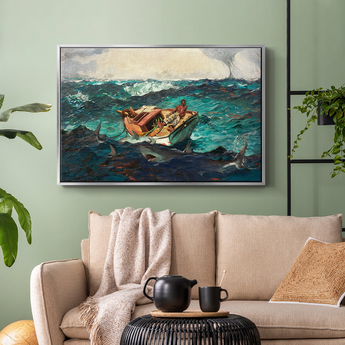 Vintage Landscape-CXXVIII By Wexford Home Framed in Silver Wood Gallery Wrapped Canvas 17 in. x 25 in.