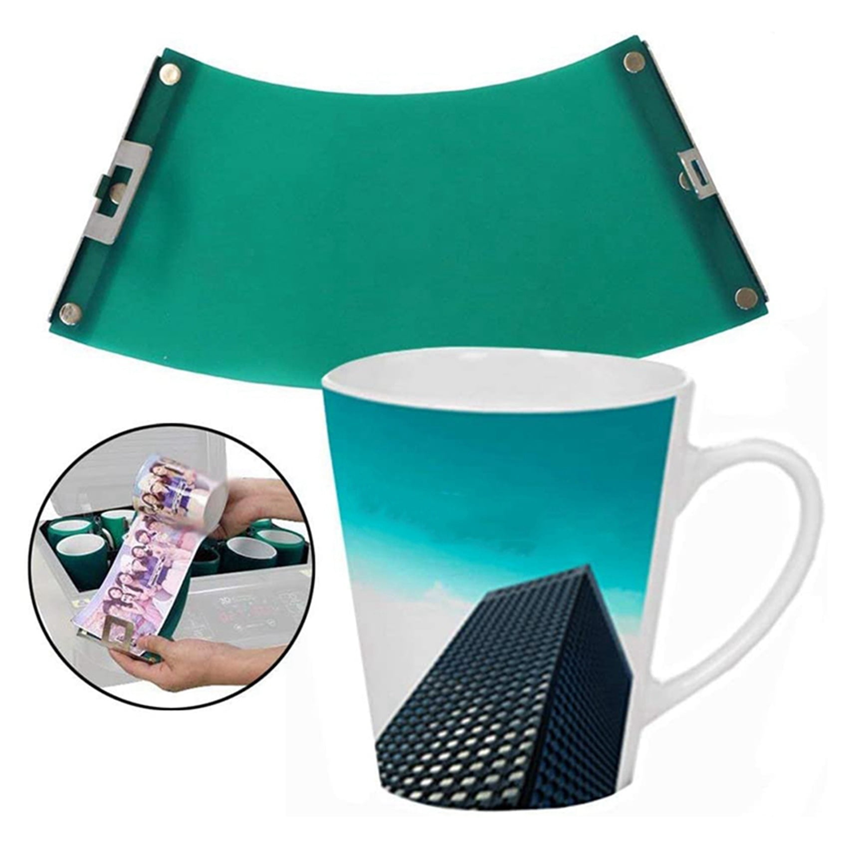 3-Pack Sublimation Mug Silicone Wraps - 11oz Cup Clamps For Heat Transfer Printing
