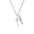 thumbnail image 2 of Delight Jewelry Silvertone 3-D Graduation Hat Silvertone Best Friends Forever Bar Charm Necklace, 23", 2 of 4