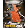 thumbnail image 5 of CaseBorne V Compatible with Samsung Galaxy S24 Ultra Case - [Extremely Rugged] [Military Grade 5-Layer Construction] with Built-in kickstand - [Formerly ArmadilloTek] - Orange, 5 of 6