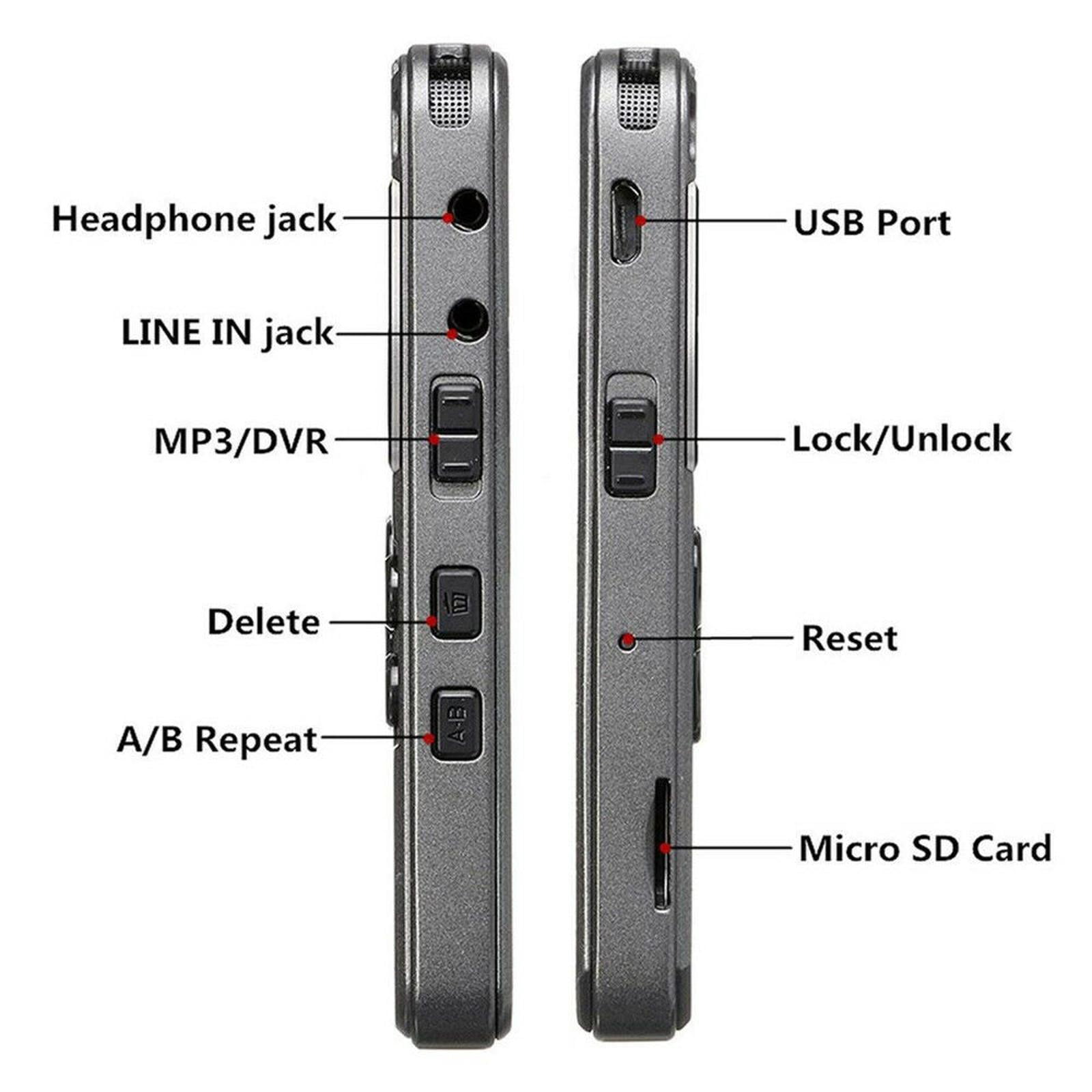 TAPDRA Portable Voice Recorder with Built-in Speaker 8GB Memory, for Lectures and Meetings
