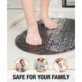 thumbnail image 6 of HITSLAM Bath Mat for Tub Non Slip,Oval Bath Mats with Suction Cups and Drain Holes, Machine Washable Shower Mat for Bathroom,27"x15" Black, 6 of 8