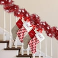 thumbnail image 3 of 32.8Ft Christmas Snowflake Tinsel Garland Xmas Tree Decorations Red Christmas Metallic Twist Garland Ceiling Hanging Decorations for New Year Party Birthday Holiday Indoor Outdoor Supplies, 3 of 5