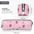 thumbnail image 3 of Fotbe Strawberries Pattern Leather Pencil Case, Pencil Pouch with Durable Zipper, Compact and Stylish Organizer for Stationery, Art Supplies, Travel Essentials, 3 of 7