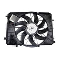 thumbnail image 2 of For Mercedes-Benz S65 AMG 2015 16 17 18 19 2020 Radiator And Condenser Fan Assembly | With One Big Fan | Replacement For MB3115128 | 2125000493, 2129061002, 2 of 6