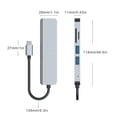 thumbnail image 4 of Tipo C HUB USB Mouse Keyboard Adapter HDMI-Compatible Video Converter USB-C Estación de acoplamiento de USB-C Accesorios portátiles Suministros de computadora sidaley EL005669-00B, 4 of 7