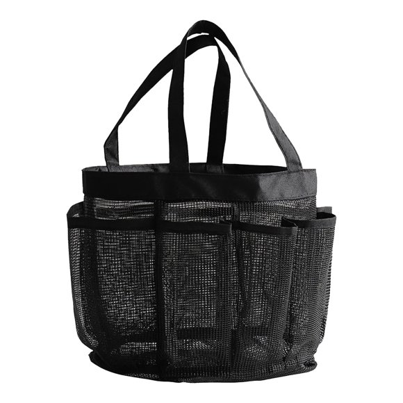 Ediodpoh Mesh Shower Caddy Portable For College Dorm Room Bath Caddy Shower Bag With Hanging Handle Black