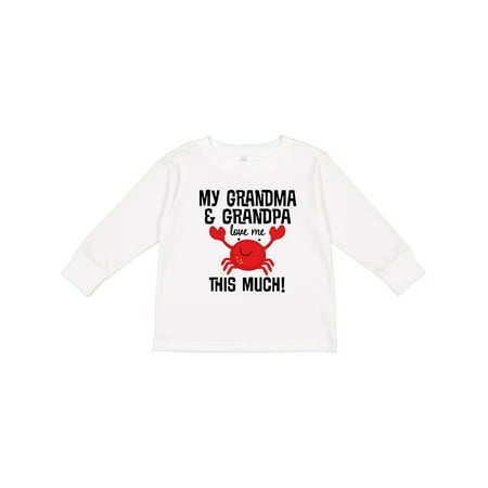 

Inktastic Grandma Grandpa Love Me Boys Gift Toddler Boy or Toddler Girl Long Sleeve T-Shirt