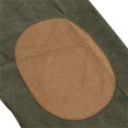 thumbnail image 7 of Mens Corduroy Shirt Lapel Collar Button Pullover Tops Long Sleeve Casual Polo Sweaters Sweatshirts Elbow Patches Army Green S, 7 of 7