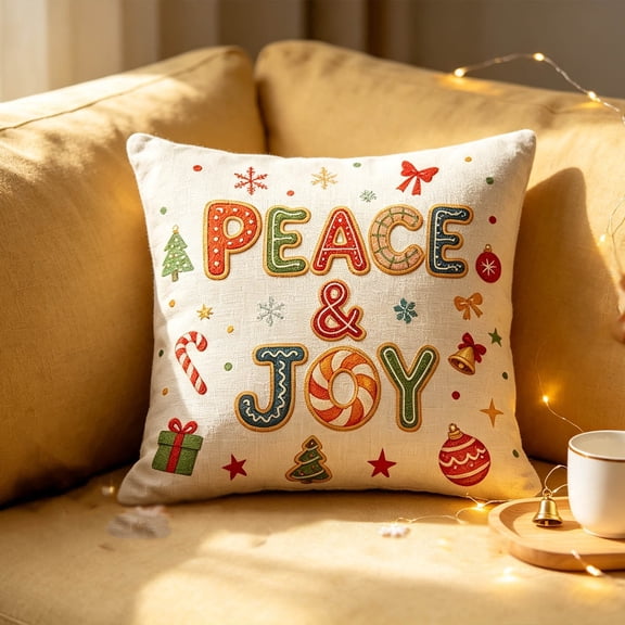 Dalxymotic Christmas Cushion Cover, Xmas Soft Throw Pillow Case, Christmas Decorations Indoor Outdoor, Winter Decor Indoor, Holiday Home Decoration for Sofa, Bed, Couch, Chair