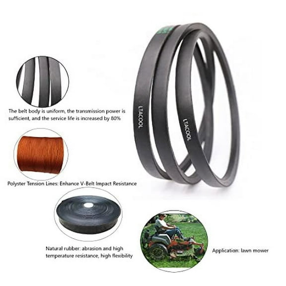 Lawn Mower Belt 1/2" x 61" for Allis Chalmers 1601672 177452 2027102 71601672 Snapper 1601672 1601672SM AYP Craftsman 25726 4797J 7080J 74277 STD324610