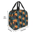 thumbnail image 2 of Rateoe Owls In Cartoon Style Pattern Insulated Lunch Bag with Thick Aluminum Foil Lunch Tote Bag with Front Pocket for Men and Women, Ideal for Work, School, Picnics, and Travel, 2 of 5