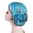 thumbnail image 2 of Fashion Large Flower Muslim Women Turban Hat Stretch Chemo Cap Bandana Headwrap, 2 of 7