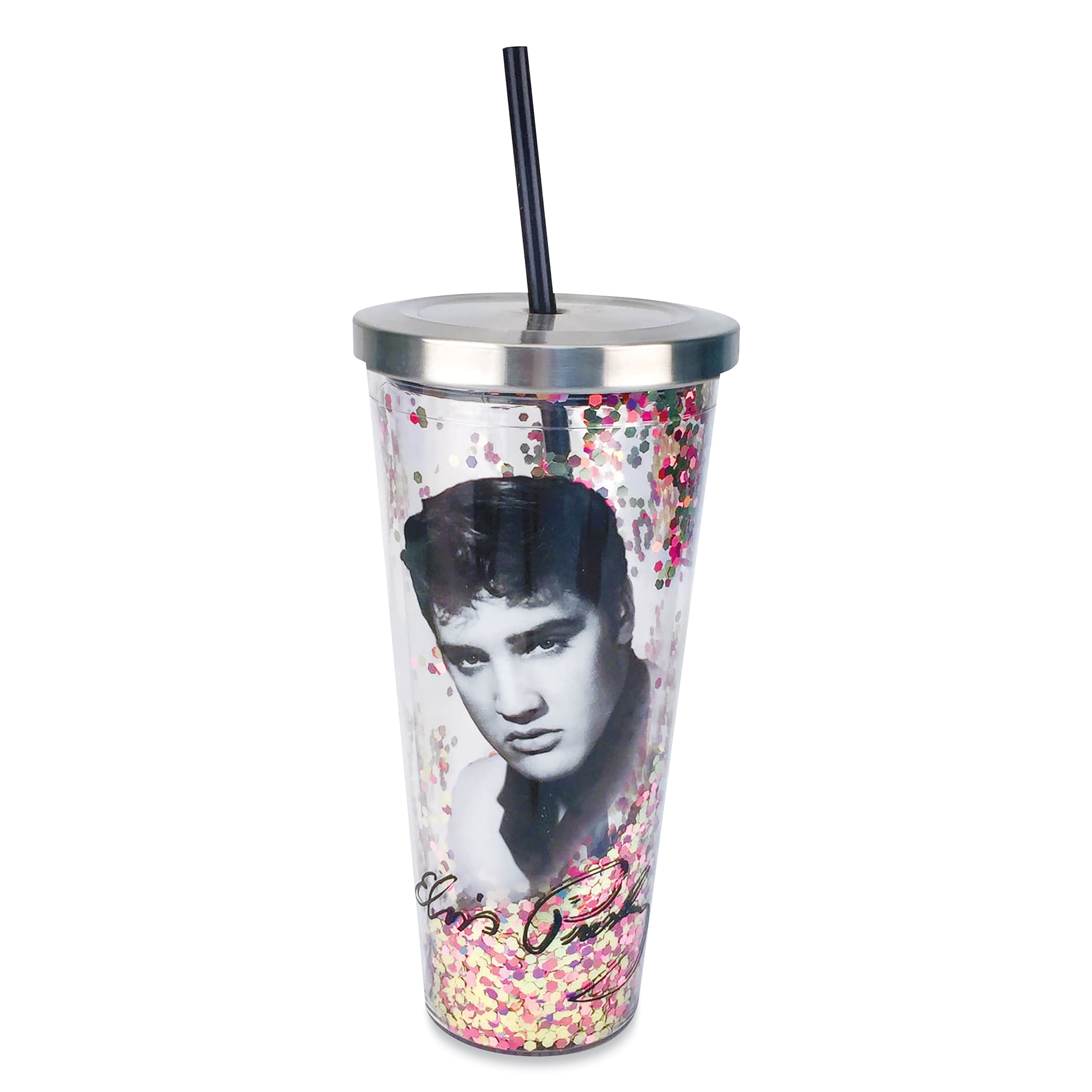 No Place Like Home Glitter Cup with Straw – OZ Museum / Columbian