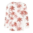 thumbnail image 4 of hlysgo Mens Three Quarter Length Sleeve Shirts Casual Summer Vacation Shirt for Men Trendy Palm Tree Graphic Tee Crewneck 3/4 Sleeve Tops Orange XXXXXL, 4 of 4