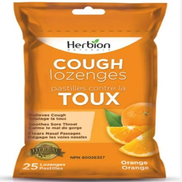 Herbion Naturals - Herbion Naturals Contusion Losanges Orange, 25 Losanges Multiples Saveurs