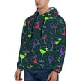 thumbnail image 2 of Hoodies for Men - wine glass pattern Long Sleeve Comfrt Men'S Fashion Hoodies & Sweatshirts, Sweatshirts for Men Hoodies Pullover Clothing Clothes with Pouch, 2 of 7