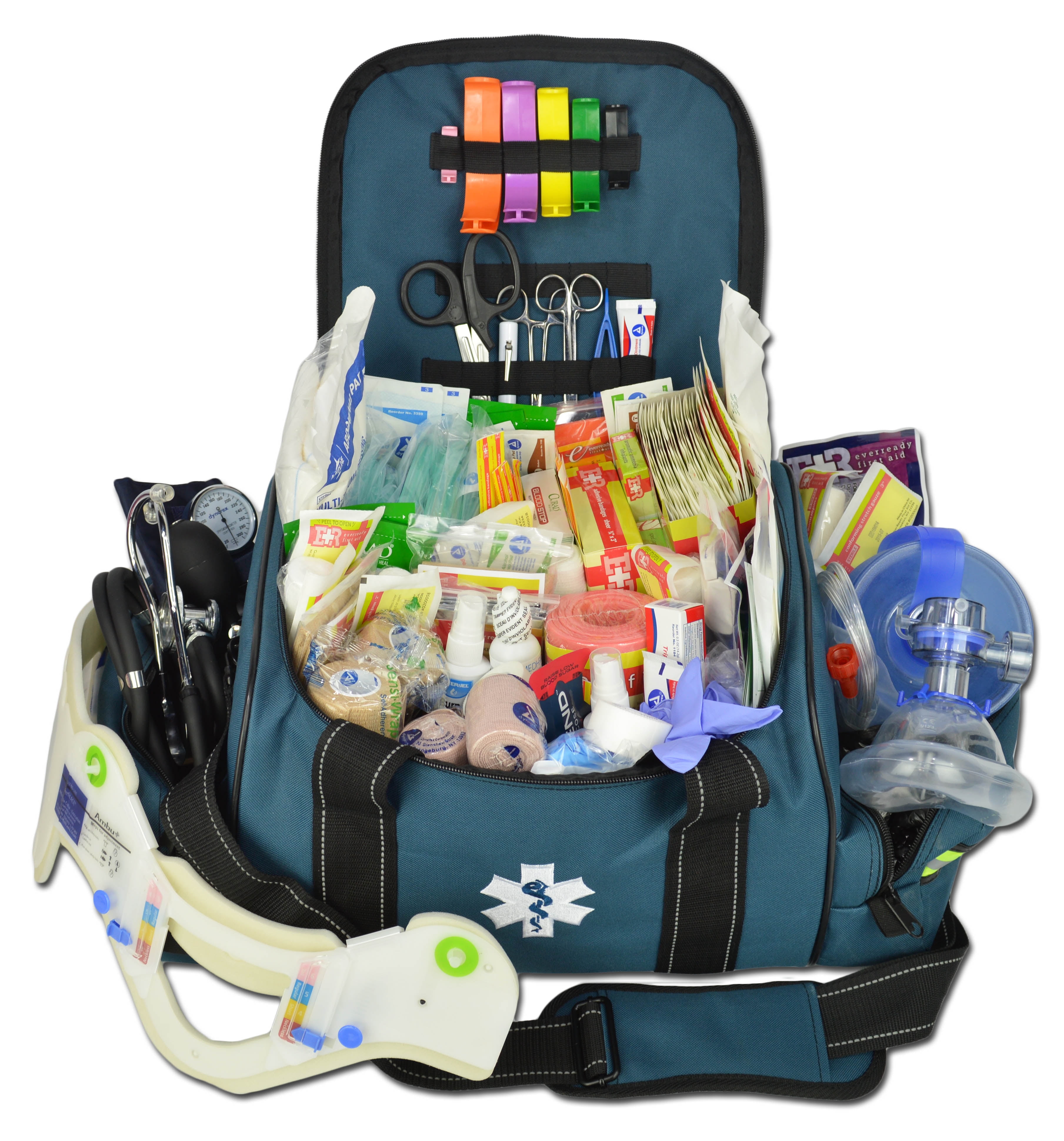 Lightning X Deluxe Stocked Large Emt First Aid Trauma Bag W Emergency Medical Supplies Fill Kit C