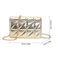 thumbnail image 2 of Bolsa De Hombro Bolso bandolera acolchado con hilo bordado de rombos para mujer (Champagne) Tmvgtek Para Estrenar, 2 of 5