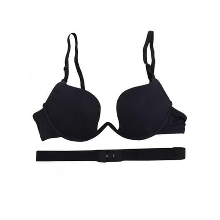 Low Cut Womens Bras - Women Push up Bra Deep U Low Cut And Convertible Backless Invisible Bra Backless RllYE