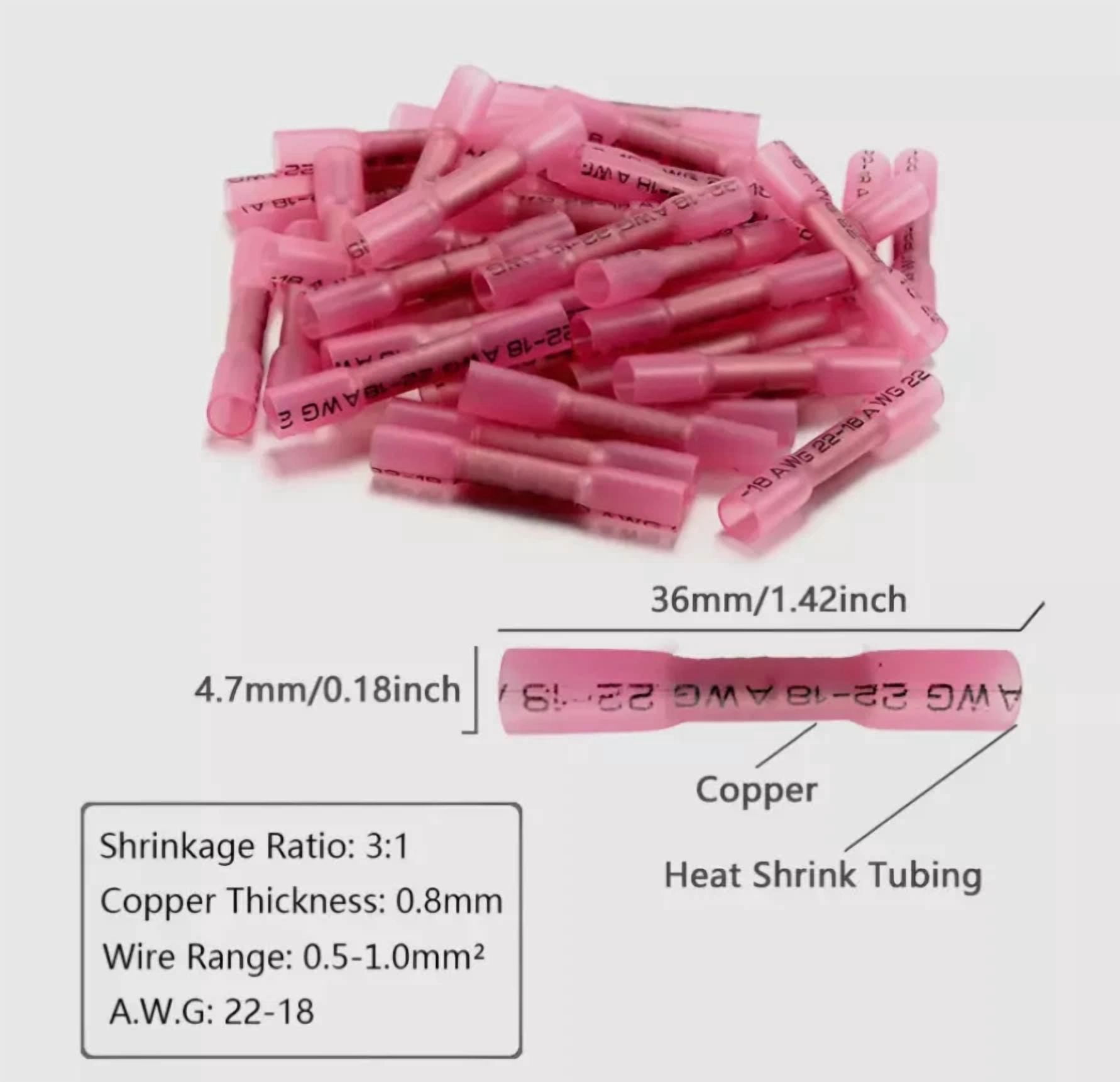 200X Assortment Heat Shrink Wire Connectors Electrical Terminals Crimp Seal*/*/*