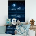 thumbnail image 2 of Full Moon Night in Cloudy Sky I 16 in x 32 in Painting Canvas Art Print, by Designart, 2 of 4