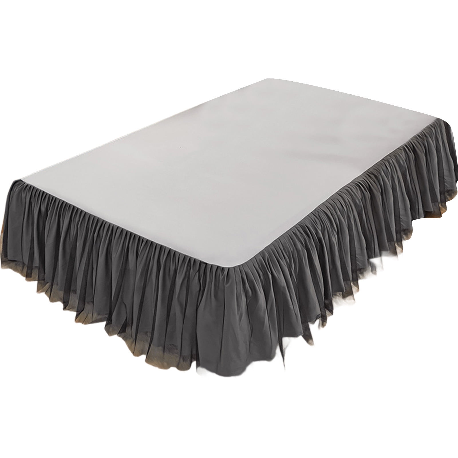 Split Corner Dusts Ruffle, Wrinkle & Fade Resistance Bed Skirt, Bedskirt for Adjustable Bed Microfiber Fabric, Defend Slipes Mattress Cover Mesh Bed Skirt Protector with Dusts Barrier, 59x79in