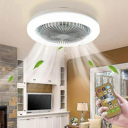 

2024new/E27 Converter Base Ceiling Fans With Remote Control/light 30w Led Lamp Fan Smart Ceiling Fan For Home