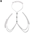 thumbnail image 1 of Silver Metal Chest Chain - Luxurious and Fashionable, Unique Design, Versatile Style, Comfortable Wear, 1 of 7